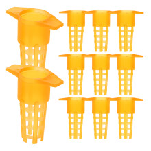 200Pcs Durable Plastic Bee Cage Protectors Yellow for Apiculture Use