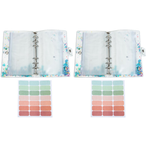 2Sets Transparent Household Money Binder Versatile Storage Accessory 1