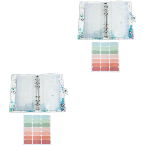 2Sets Transparent Household Money Binder Versatile Storage Accessory 2
