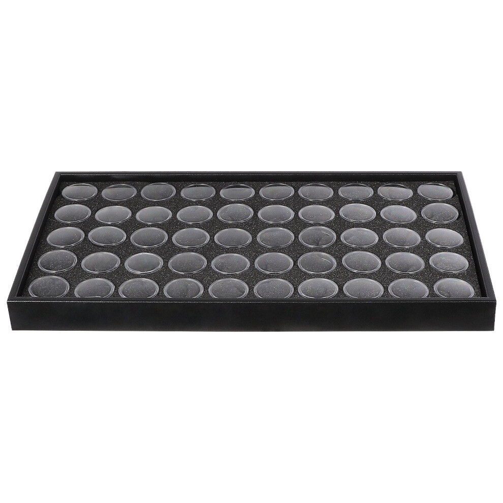 Totority 3Pcs Nail Sequins Case Black With Clear Lid For Easy Viewing
