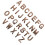 78Pcs Dark Brown ABS Adhesive for House Door Mailbox 3