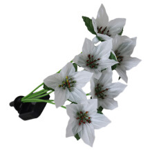 4Pcs White Solar Flower Stake Lamps Outdoor Garden Decorative Lighting