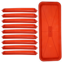 20Pcs Red Plastic Plant Drainage Saucers for Indoor Planters