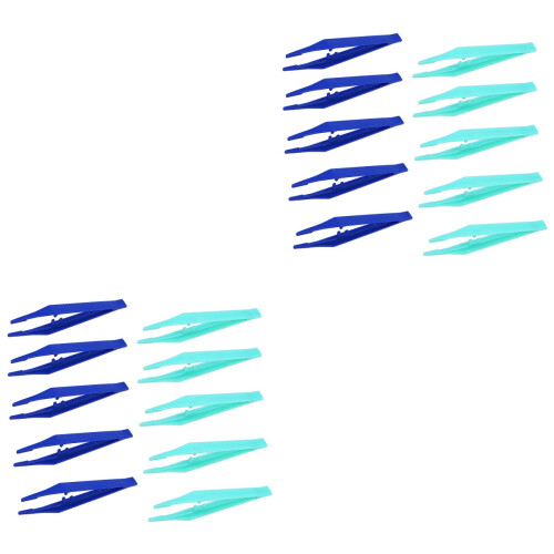 40Pcs Assorted Color Beads Tweezers Small Plastic Craft Holding Tools 2