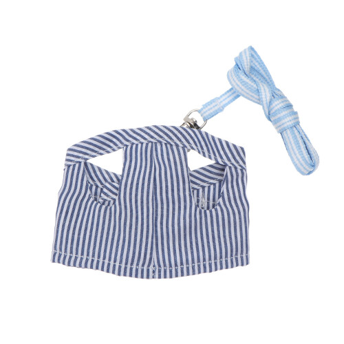 3Pcs Guinea Pig Harness and Leash Blue Cotton Soft Comfortable Pet Use