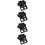 8Pcs Practical Black Beverage Takeout Holder Tray with Leak Protection 8