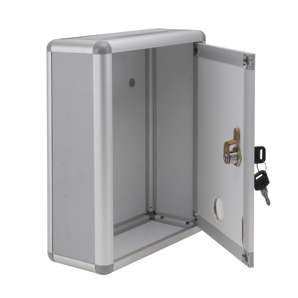3Pcs Durable Aluminium Alloy Mailbox Silver Small Lockable Post Box 373456921459