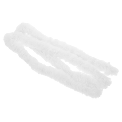3Pcs White Twistable Chenille Stems Plush Plastic Bulk Craft Supplies