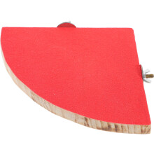 3pcs Fan Shape Frosted Wooden Springboard Pet Cage Pedal