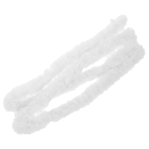 3Pcs White Twistable Chenille Stems Plush Plastic Bulk Craft Supplies 1