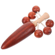 3Pcs Durable Brown Wooden Handheld Shake Musical Drum