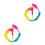 2Pcs Multi-Colored Belly Dance Silk Fan Veils for Dance Decoration 7