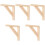 5Pcs Wood Shelf Support Brackets Wall Mounted Beige 5