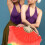 2Pcs Multi-Colored Belly Dance Silk Fan Veils for Dance Decoration 3