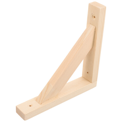 5Pcs Wood Shelf Support Brackets Wall Mounted Beige 1