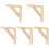 5Pcs Wood Shelf Support Brackets Wall Mounted Beige 4