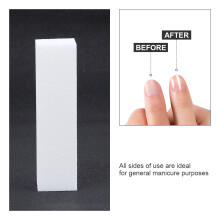 2Pcs White Nail Emery Boards for Buffing Polishing Before Nail Polish