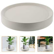 2Pcs Round Plastic Plant Tray with Casters for Indoor Outdoor Plants