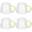 4Sets Clear Glass Tea Cup with Handle for Hot Drinks and Office Coffee 5