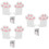 6Pcs White Metal File Book Stands Reading Book Holders 7