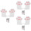 6Pcs White Metal File Book Stands Reading Book Holders 6
