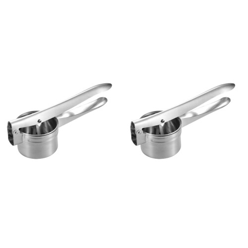 2Pcs Manual Fruit Squeezer Silver Handheld Juicer for Kitchen Use 2