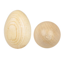 6Pcs Light Brown Wooden Musical Egg Shakers Kids Percussion Plaything