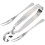 5Sets Practical Stainless Steel Escargot Snail Tong Fork Set Silver 1