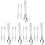 5Sets Practical Stainless Steel Escargot Snail Tong Fork Set Silver 7