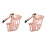 2Pcs Adjustable Small Dog Muzzle Pink Nylon Anti-Bite Pet Mouth Cover 2