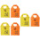 6Pcs Reusable Foldable Shopping Bags Storage Tote with Cute 7
