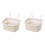 2Pcs Plastic Hanging Sundries Organizer Basket Beige Home Storage 2