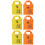 6Pcs Reusable Foldable Shopping Bags Storage Tote with Cute 8