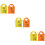 6Pcs Reusable Foldable Shopping Bags Storage Tote with Cute 9