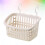 2Pcs Plastic Hanging Sundries Organizer Basket Beige Home Storage 8