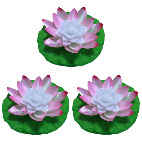 18Pcs Multicolor LED Lotus Flower Pool Lights Waterproof Decor 1