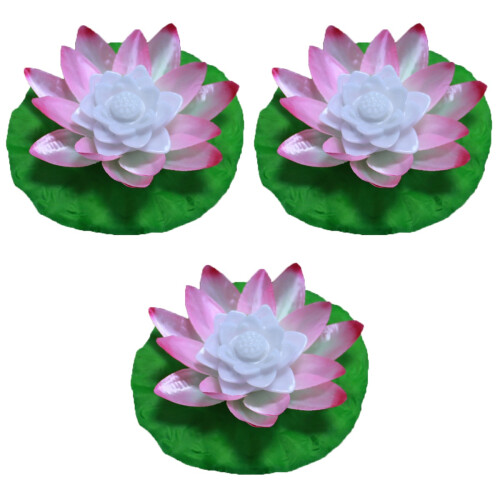 18Pcs Multicolor LED Lotus Flower Pool Lights Waterproof Decor 2