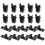 40Sets Trash Can Push Latch Black Plastic Iron Home Use Accessories 1