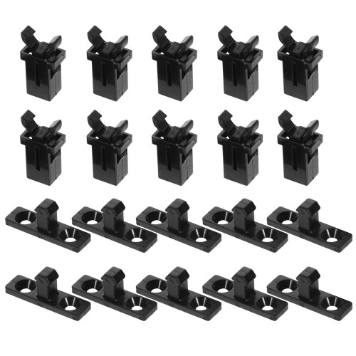 40Sets Trash Can Push Latch Black Plastic Iron Home Use Accessories