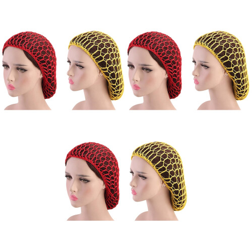 6Pcs Comfortable Long Sleeping Hat Hair Net Cap Hair Accessories 2