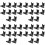40Sets Trash Can Push Latch Black Plastic Iron Home Use Accessories 7