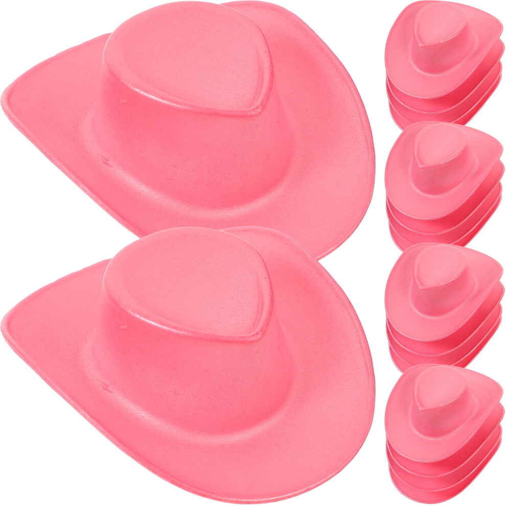 Photos - Other Toys 100Pcs Plastic Miniature Doll Hats Pink Color for Party Decorations