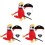 3Sets Stuffed Plush Pirate Parrot Model for Cosplay Party Decor 3