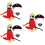 3Sets Stuffed Plush Pirate Parrot Model for Cosplay Party Decor 7