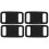4Pcs Practical Black Silicone Tracer Protective Covers for Pet Tracer 4