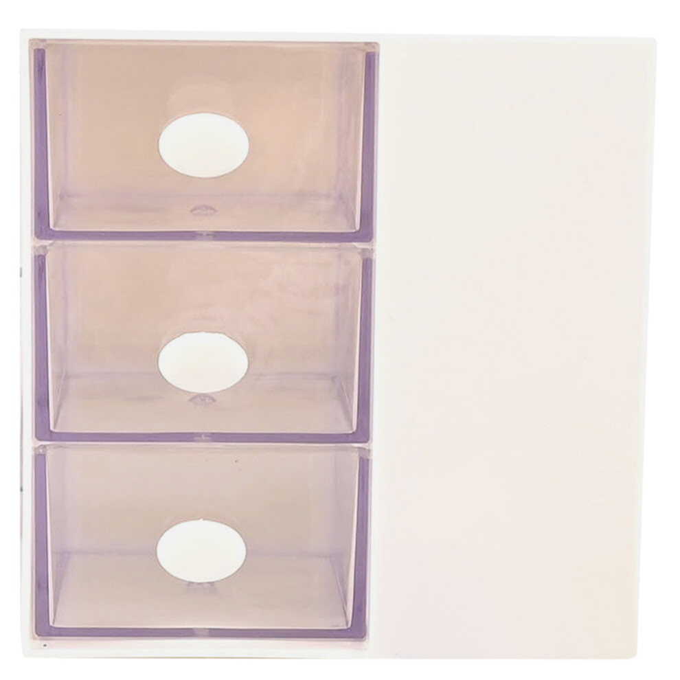 Photos - Other Furniture 4Pcs Practical White PP Desk Organizer with Drawer for Office Use