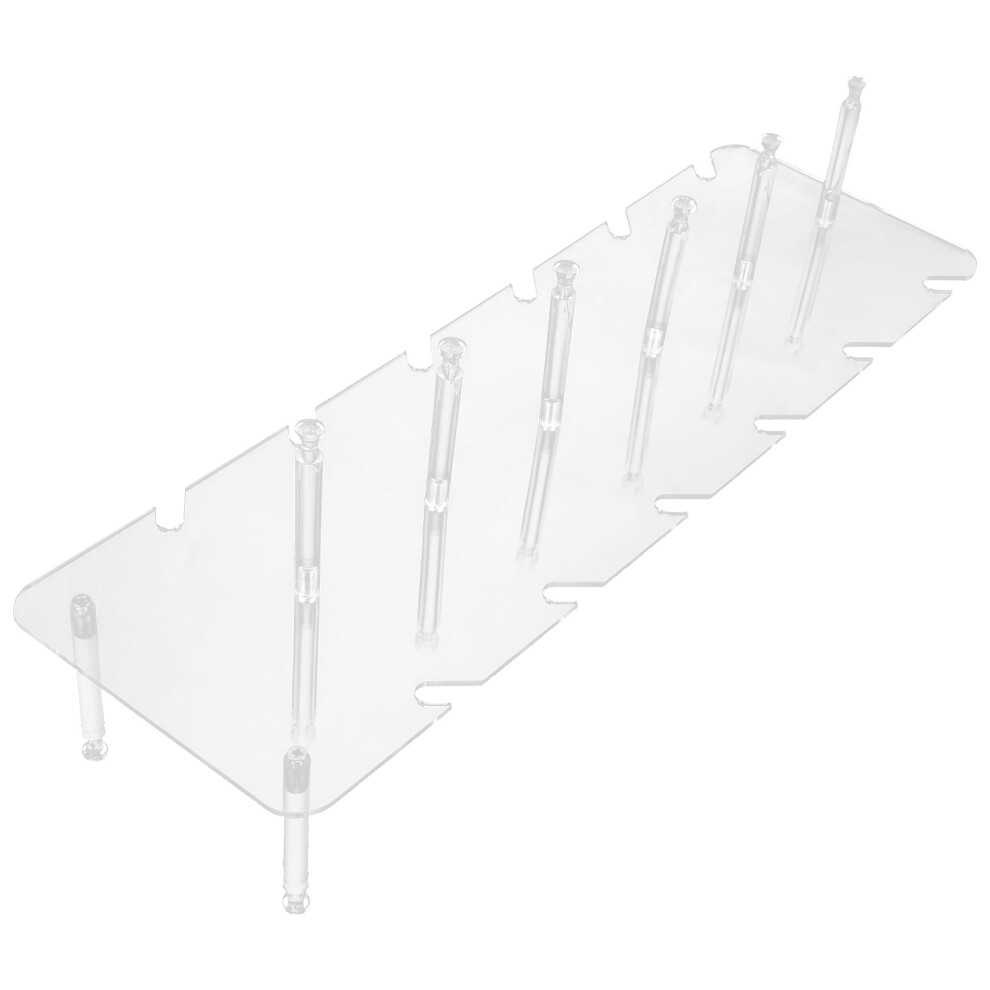 Vaguelly 3Pcs Transparent Acrylic Glasses Stand Multi-Tier Eyewear Organizer
