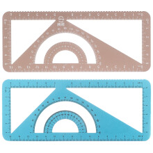4Pcs Precise Metal Protractor Measuring Ruler Drawing Accessories Set