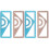 4Pcs Precise Metal Protractor Measuring Ruler Drawing Accessories Set 4