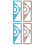 4Pcs Precise Metal Protractor Measuring Ruler Drawing Accessories Set 7